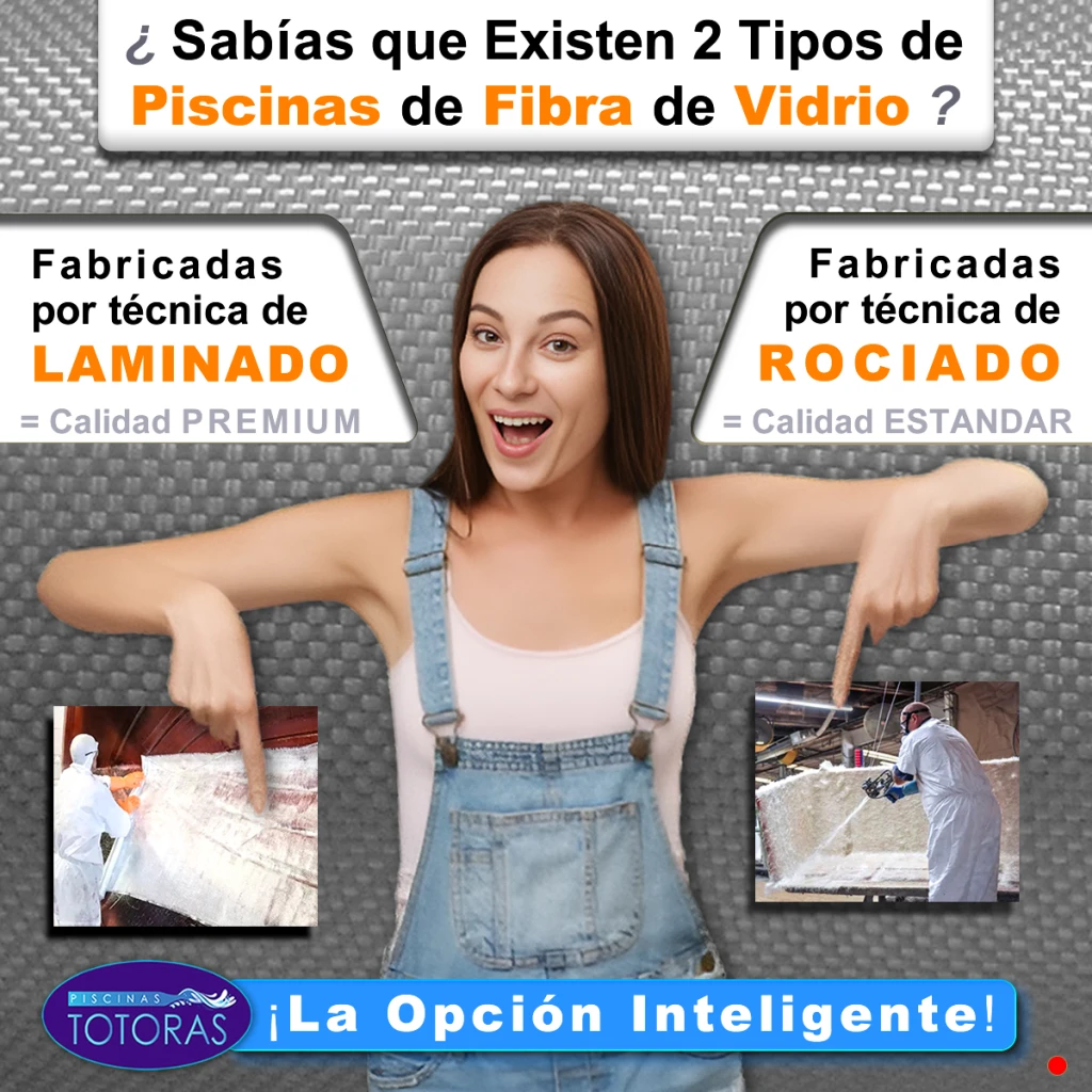 Piscinas Laminadas vs Rociadas en fibra de vidrio